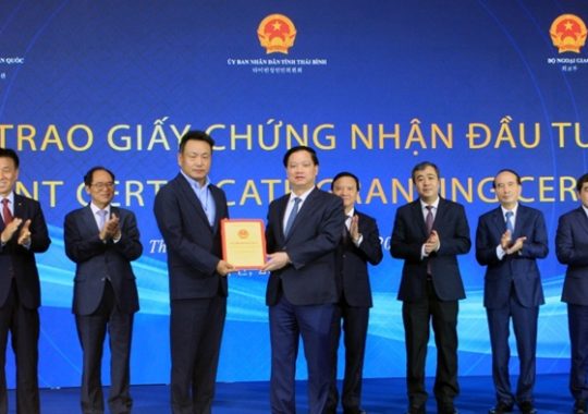 Công ty Korea SMT khởi công nhà máy JinYang Electronics Vina tại KCN Liên Hà Thái, Thái Bình