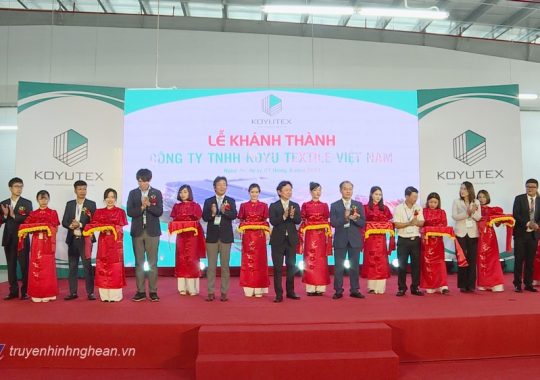 Koyu Textile (Nhật Bản) tổ chức Lễ khánh thành “Dự án Nhà máy sản xuất sản phẩm tất chân” tại Nghệ An