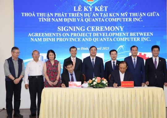 Tập đoàn Quanta Computer (Đài Loan) đầu tư 120 triệu USD mở nhà máy lắp ráp máy tính tại Nam Định
